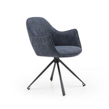 Modern-Open-Back-Dark-Blue-Fabric-Dining-Chair-Black-Metal-Pyramid-Legs-Set-of-2