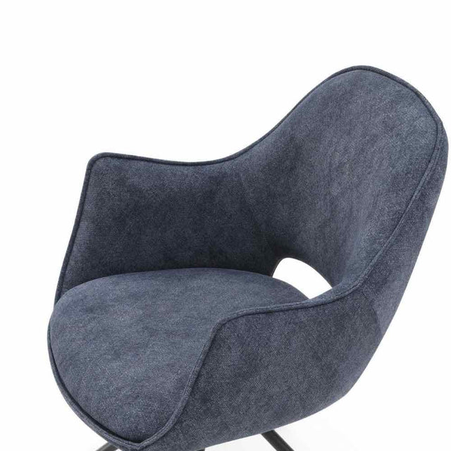 Modern-Open-Back-Dark-Blue-Fabric-Dining-Chair-Black-Metal-Pyramid-Legs