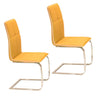 Modern-Orange-Faux-Leather-Cantilever-Dining-Chair-With-Chrome-Base-Set-of-2