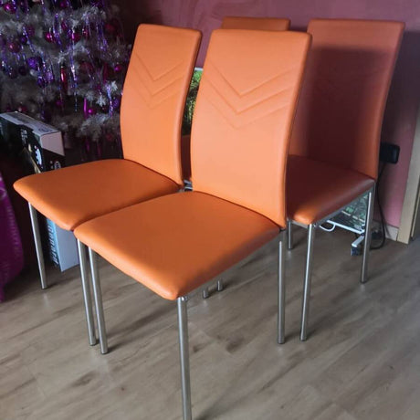 Modern-Orange-Faux-Leather-Dining-Chair-With-Double-Arrow-Stitch-_-Metal-Legs-Set-of-4