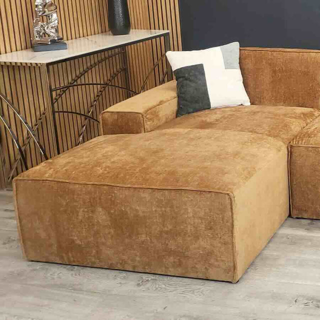 Modern-Orange-Grey-Chenille-Fabric-Corner-Sectional-Sofa-4-Seater-260cm