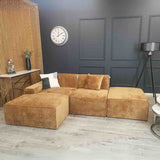 Modern-Orange-Grey-Chenille-Fabric-Corner-Sectional-Sofa-4-Seater-260cm