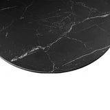 Eclipse Modern Oval Black Marble Stone Dining Table 200cm