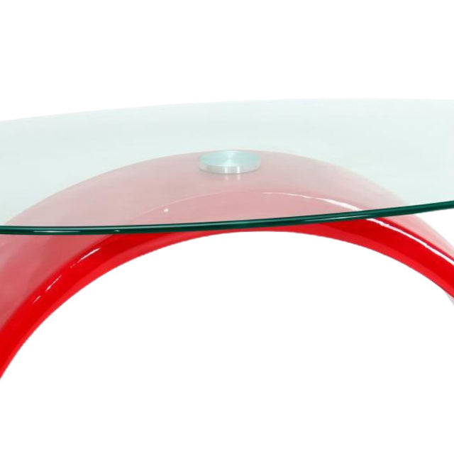 Modern-Oval-Glass-Top-Coffee-Table-With-Curved-Red-High-Gloss-Base-110cm