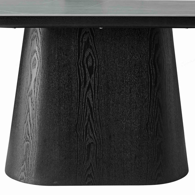 Eclipse Modern Oval Grey Stone Dining Table 200cm