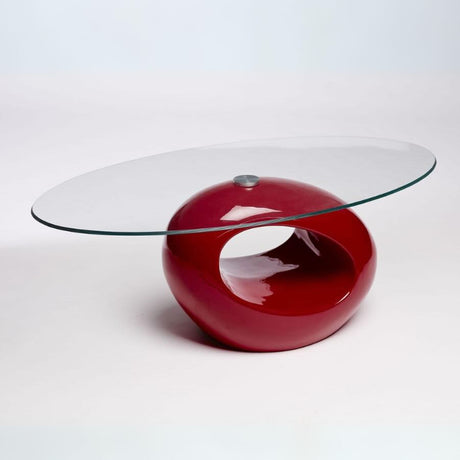 Modern-Oval-Tempered-Glass-Top-Coffee-Table-With-Red-High-Gloss-Hollow-Base-110cm