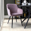 Modern-Pink-Velvet-Diamond-Stitched-Dining-Chair-Black-Metal-Legs-Set-of-2