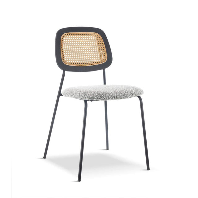 Modern-Rattan-_-Grey-Boucle-Dining-Chair-Black-Metal-Legs