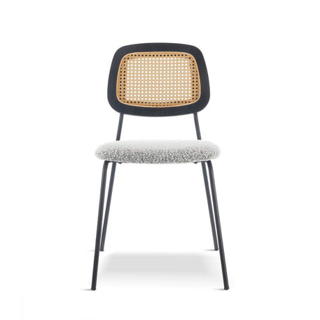 Modern-Rattan-_-Grey-Boucle-Dining-Chair-Black-Metal-Legs