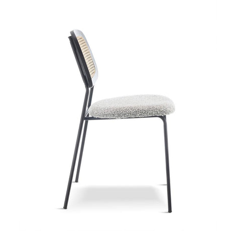 Modern-Rattan-_-Grey-Boucle-Dining-Chair-Black-Metal-Legs