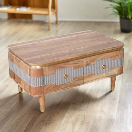 Modern-Rectangular-Acacia-Wood-Coffee-Table-With-Drawers-85cm