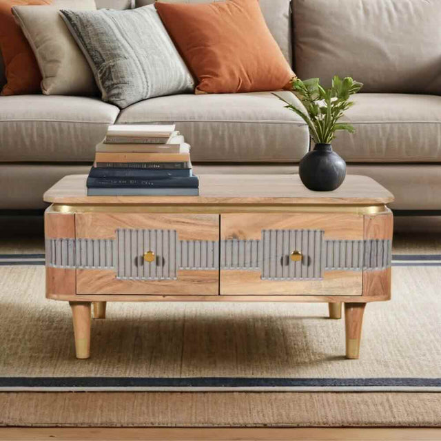 Modern-Rectangular-Acacia-Wood-Coffee-Table-With-Drawers-85cm