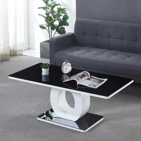 Modern-Rectangular-Black-High-Gloss-Coffee-Table-With-White-Pedestal-Base-120cm