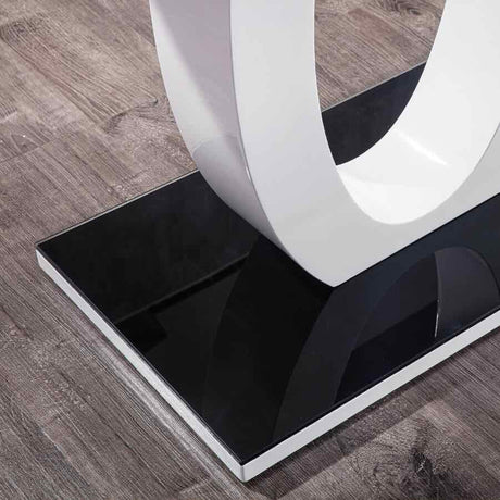 Modern-Rectangular-Black-High-Gloss-Coffee-Table-With-White-Pedestal-Base-120cm