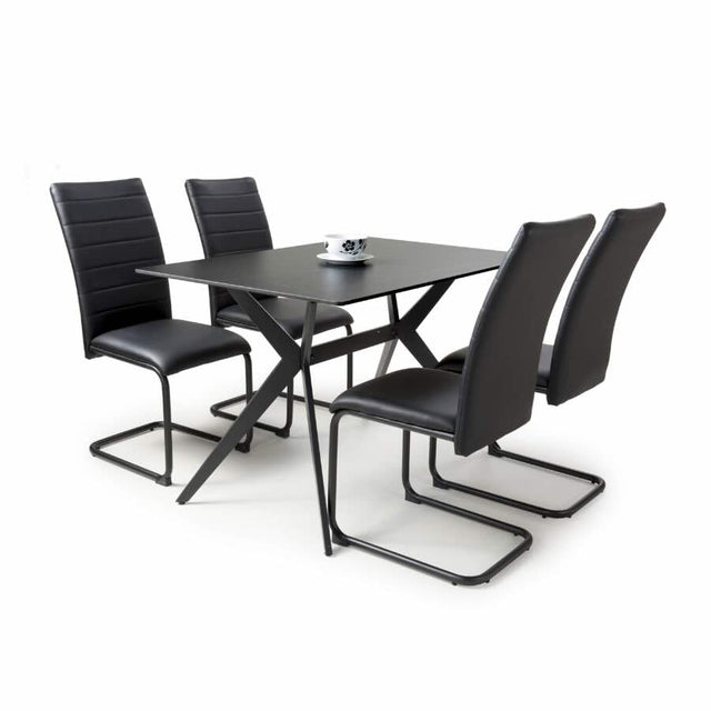 Modern-Rectangular-Black-Stone-Dining-Table-And-4-Black-Leather-Dining-Chairs-Kitchen-Table-Set-120cm