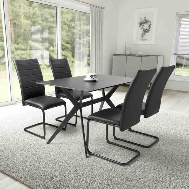 Modern-Rectangular-Black-Stone-Dining-Table-And-4-Black-Leather-Dining-Chairs-Kitchen-Table-Set-120cm