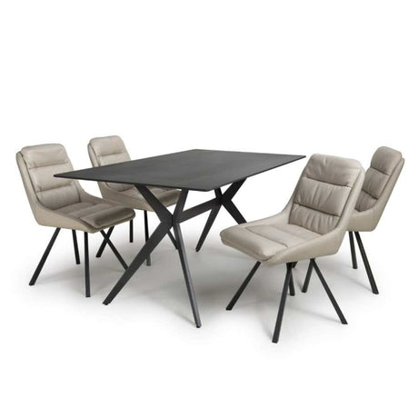 Modern-Rectangular-Black-Stone-Dining-Table-And-4-Cream-Leather-Padded-Dining-Chairs-Kitchen-Table-Set-160cm