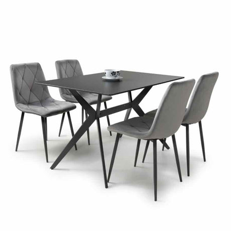 Modern-Rectangular-Black-Stone-Dining-Table-And-4-Grey-Velvet-Dining-Chairs-Kitchen-Table-Set-120cm