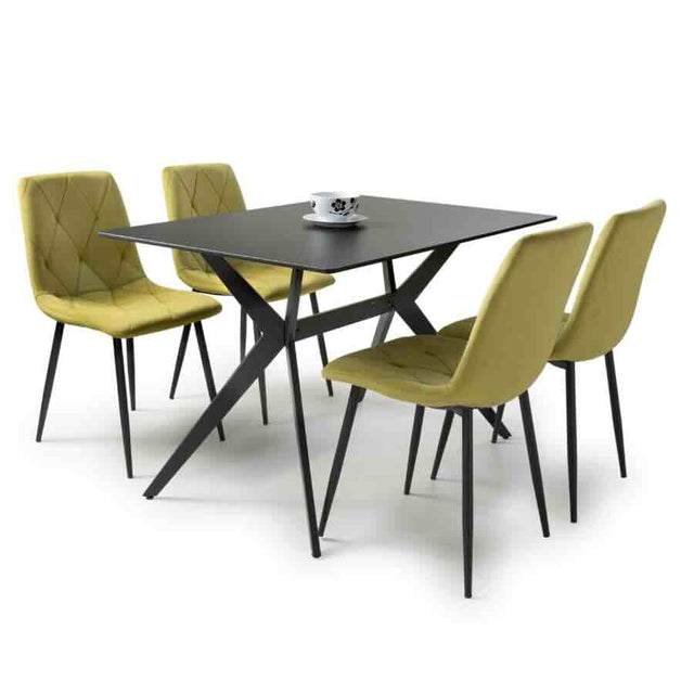 Modern-Rectangular-Black-Stone-Dining-Table-And-4-Yellow-Velvet-Dining-Chairs-Kitchen-Table-Set-120cm