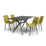 Modern-Rectangular-Black-Stone-Dining-Table-And-4-Yellow-Velvet-Dining-Chairs-Kitchen-Table-Set-160cm