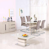 Modern-Rectangular-Cream-Coffee-Table-With-Glass-Top-_-Pedestal-Metal-Base-120cm