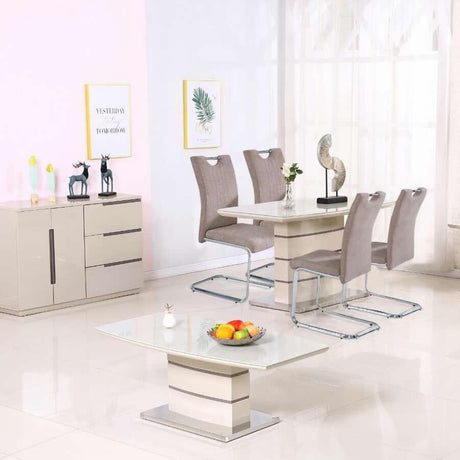 Modern-Rectangular-Cream-Coffee-Table-With-Glass-Top-_-Pedestal-Metal-Base-120cm