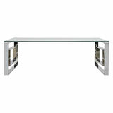 Modern-Rectangular-Glass-Coffee-Table-With-Geometric-Silver-Metal-Base-120cm