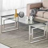 Modern-Rectangular-Glass-Coffee-Table-With-Geometric-Silver-Metal-Base-120cm