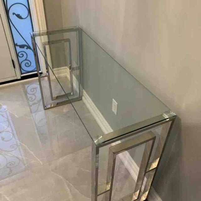 Modern-Rectangular-Glass-Console-Hallway-Table-With-Modern-Stainless-Steel-Base-120cm