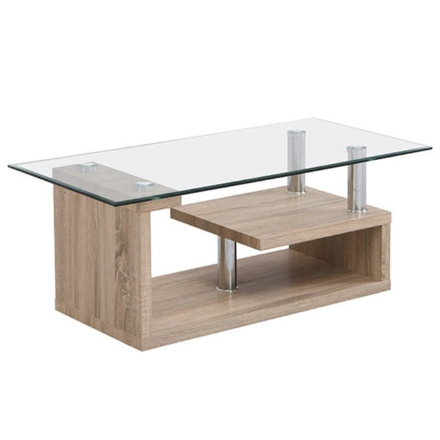 Modern-Rectangular-Glass-Top-Coffee-Table-With-Oak-Base-_-Hanging-Shelf-100cm