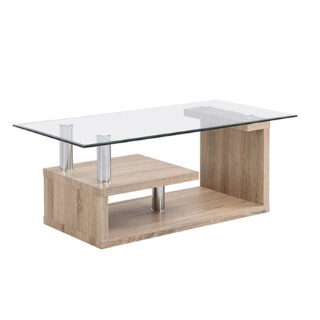 Modern-Rectangular-Glass-Top-Coffee-Table-With-Oak-Base-_-Hanging-Shelf-100cm