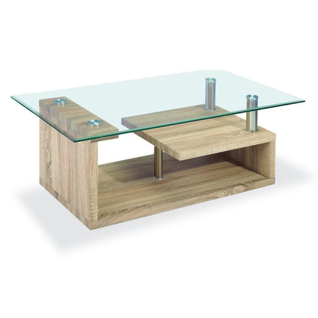 Modern-Rectangular-Glass-Top-Coffee-Table-With-Oak-Base-_-Hanging-Shelf-100cm