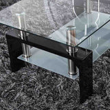 Modern-Rectangular-Glass-Top-Coffee-Table-With-Opaque-Glass-Shelf-_-Black-High-Gloss-Legs-90cm