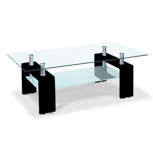 Modern-Rectangular-Glass-Top-Coffee-Table-With-Opaque-Glass-Shelf-_-Black-High-Gloss-Legs-90cm