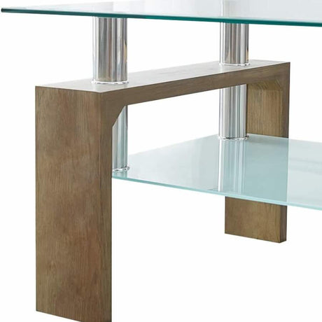 Modern-Rectangular-Glass-Top-Coffee-Table-With-Opaque-Glass-Shelf-_-Natural-Wood-Legs-90cm