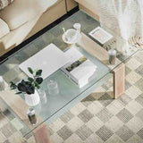 Modern-Rectangular-Glass-Top-Coffee-Table-With-Opaque-Glass-Shelf-_-Natural-Wood-Legs-90cm