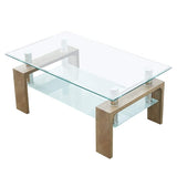 Modern-Rectangular-Glass-Top-Coffee-Table-With-Opaque-Glass-Shelf-_-Natural-Wood-Legs-90cm