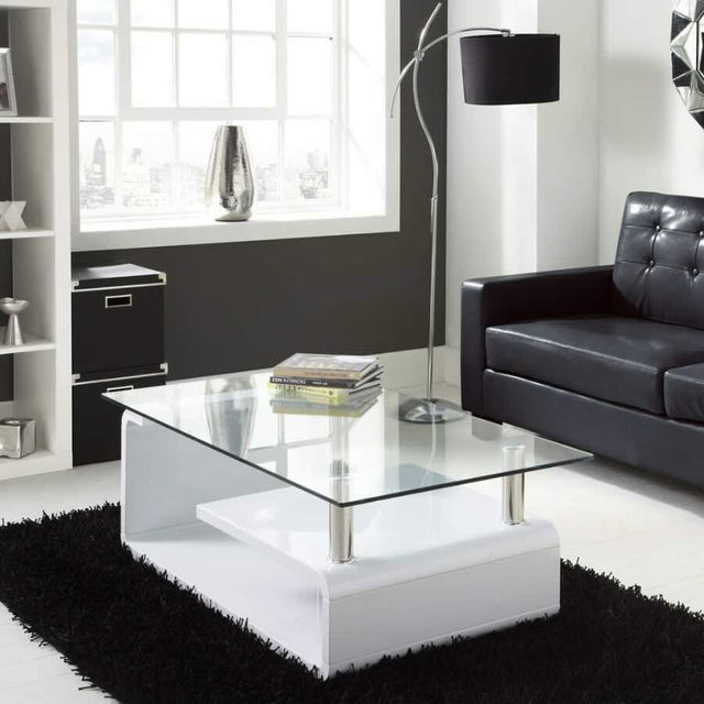 Modern-Rectangular-Glass-Top-Coffee-Table-With-White-High-Gloss-Base-_-Hanging-Shelf-110cm