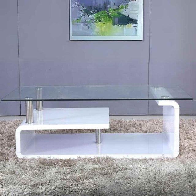 Modern-Rectangular-Glass-Top-Coffee-Table-With-White-High-Gloss-Base-_-Hanging-Shelf-110cm