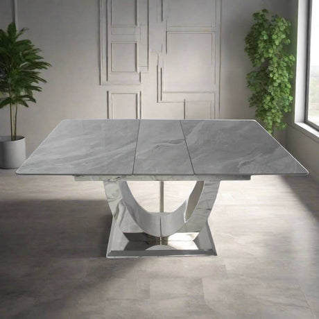 Modern-Rectangular-Grey-Marble-Ceramic-Extending-Dining-Table-With-Steel-Base-6-8-Seater