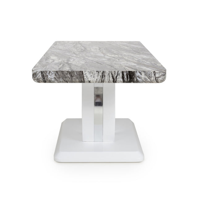 Modern-Rectangular-Grey-Marble-Dining-Table-&-Coffee-Table-Set-With-White-High-Gloss-Base