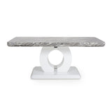 Modern-Rectangular-Grey-Marble-Dining-Table-&-Coffee-Table-Set-With-White-High-Gloss-Base