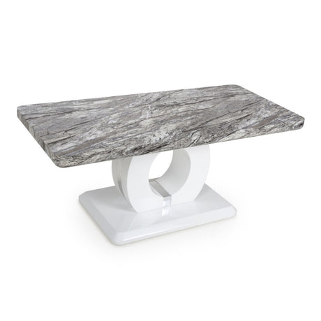 Modern-Rectangular-Grey-Marble-Dining-Table-&-Coffee-Table-Set-With-White-High-Gloss-Base