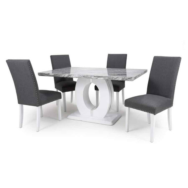 Modern-Rectangular-Grey-Marble-Dining-Table-And-4-Dark-Grey-Linen-Dining-Chairs-Kitchen-Table-Set-150cm