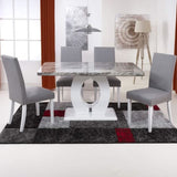 Modern-Rectangular-Grey-Marble-Dining-Table-set-And-4-Light-Grey-Linen-Dining-Chairs-150cm