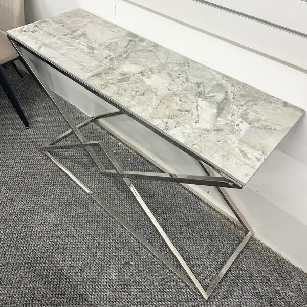 Modern-Rectangular-Grey-Marble-hallway-Console-Table-Metal-Geometric-Base-120cm