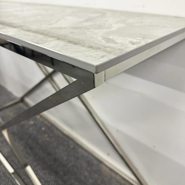 Modern-Rectangular-Grey-Marble-hallway-Console-Table-Metal-Geometric-Base-120cm