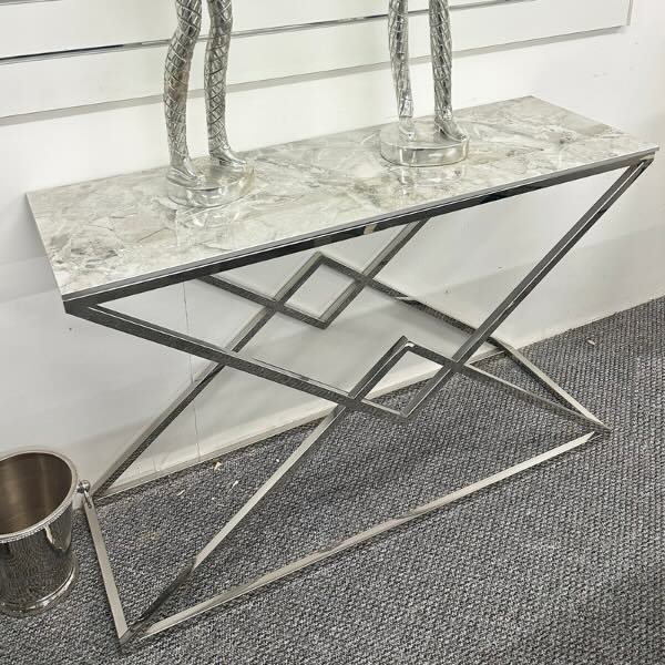 Modern-Rectangular-Grey-Marble-hallway-Console-Table-Metal-Geometric-Base-120cm