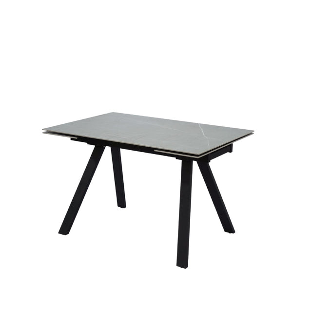 Modern-Rectangular-Grey-Sintered-Stone-Extending-Dining-Table-Black-Metal-Legs-120cm-180cm