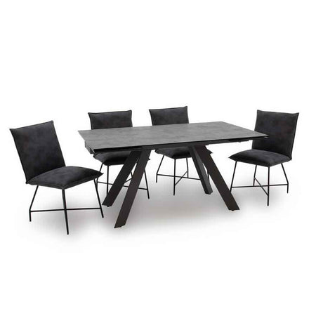 Henley Modern 8-10 Seater Rectangular Grey Sintered Stone Extending Dining Table